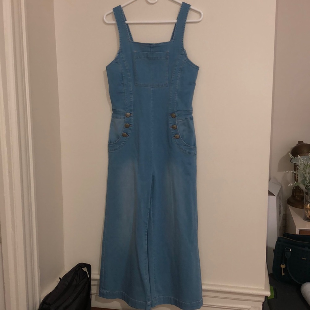 Rachel Roy denim jumpsuit